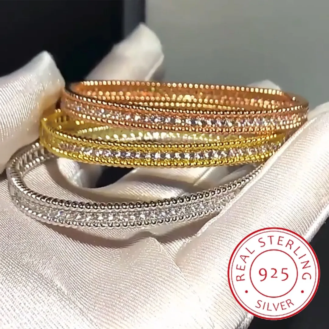 S925 Sterling Silver High Quality Luxury Brand Sparkling Single Row Diamonds Bangle Bead Bracelet Fashion Jewelry For Women Gift
S925 Sterling Silver High Quality Luxury Brand Sparkling Single Row Diamonds Bangle Bead Bracelet Fashion Jewelry For Women Gift
