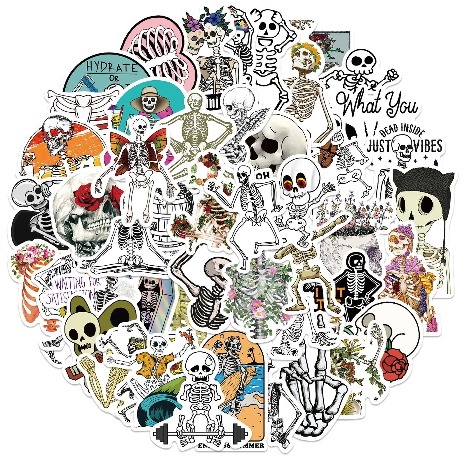 10/30/50PCS Creative Skull Flower Art Graffiti Stickers Funny Decals DIY Travel Luggage Fridge Laptop Waterproof Kid Toy Sticker
10/30/50PCS Creative Skull Flower Art Graffiti Stickers Funny Decals DIY Travel Luggage Fridge Laptop Waterproof Kid Toy Sticker