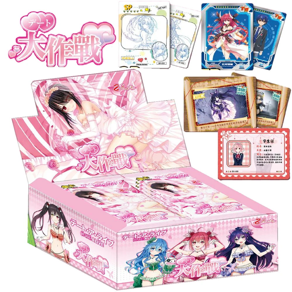 Оптовая карта DATE A LIVE для детей изысканная лазерная флэш-карта Tokisaki Kurumi редкая