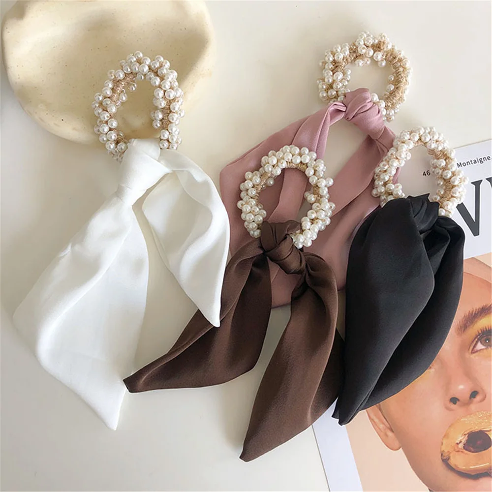 1pc Pearl Streamer Hair Rope Fashion Women High Elastic Beaded Bow Hair Ring Rubber Band Ribbon Tie Headwear Hair Accessories
1pc Pearl Streamer Hair Rope Fashion Women High Elastic Beaded Bow Hair Ring Rubber Band Ribbon Tie Headwear Hair Accessories