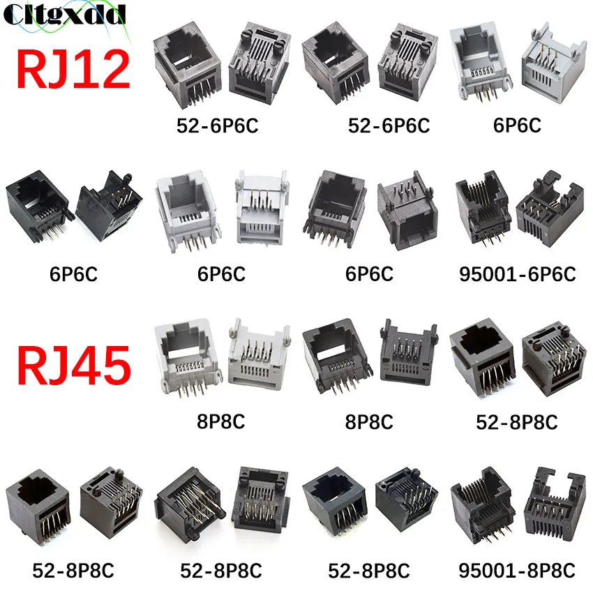 10Pcs RJ12 RJ45 6P6C 8P8C PCB Mount Telephone Modular Connector Socket Interface Crystal Female Socket Telephone For Plug Jack
10Pcs RJ12 RJ45 6P6C 8P8C PCB Mount Telephone Modular Connector Socket Interface Crystal Female Socket Telephone For Plug Jack