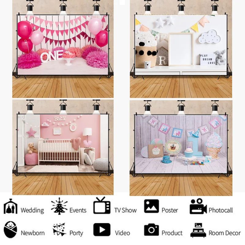 Newborn Baby Birthday Background First Birthday Party Balloon Flower Portrait Backdrop Photography Photo Studio LGH-03
Newborn Baby Birthday Background First Birthday Party Balloon Flower Portrait Backdrop Photography Photo Studio LGH-03