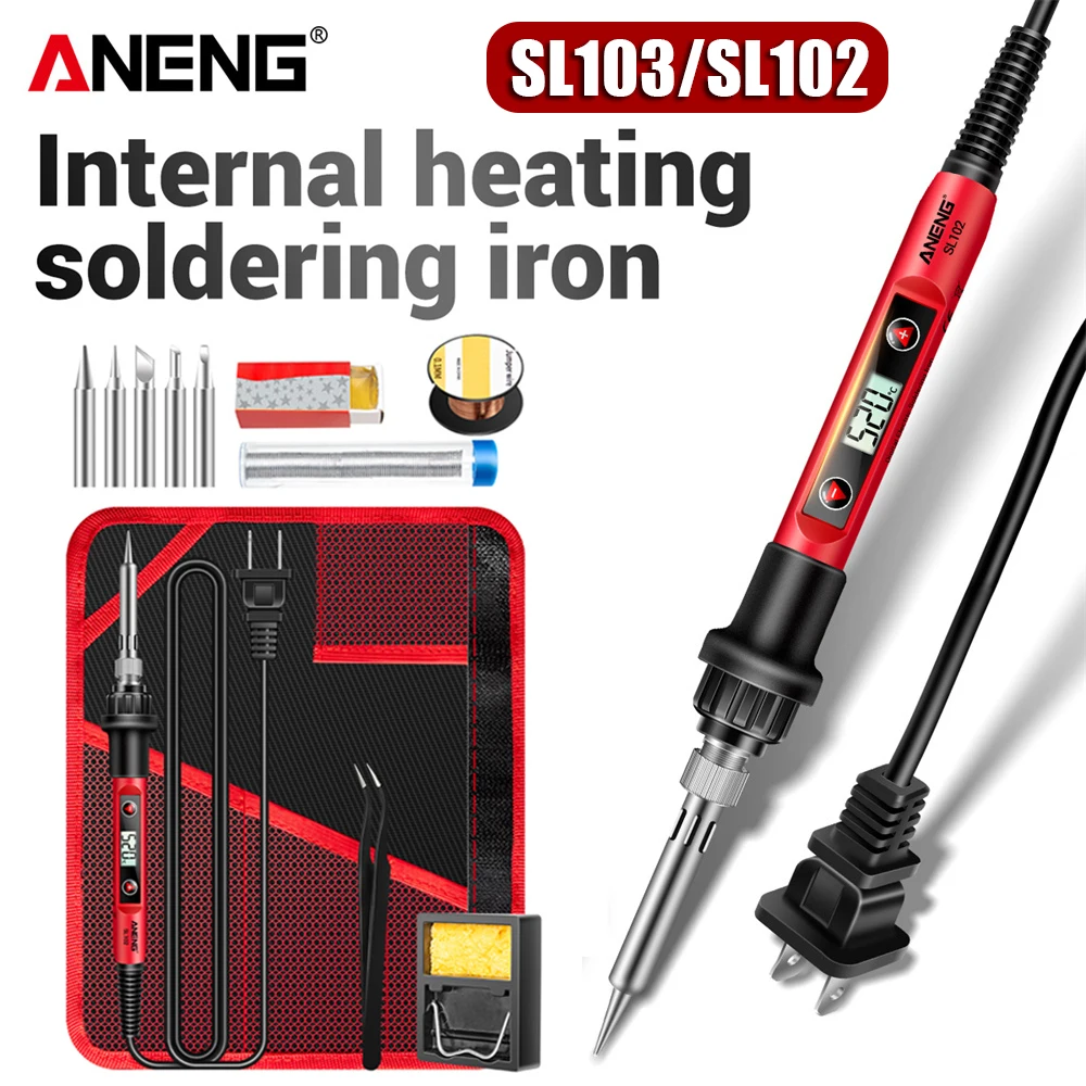 ANENG SL103 SL102 Electric Soldering Iron 60W Adjustable Temperature Digital Display Welding Repair Tool Portable Electrocautery
ANENG SL103 SL102 Electric Soldering Iron 60W Adjustable Temperature Digital Display Welding Repair Tool Portable Electrocautery