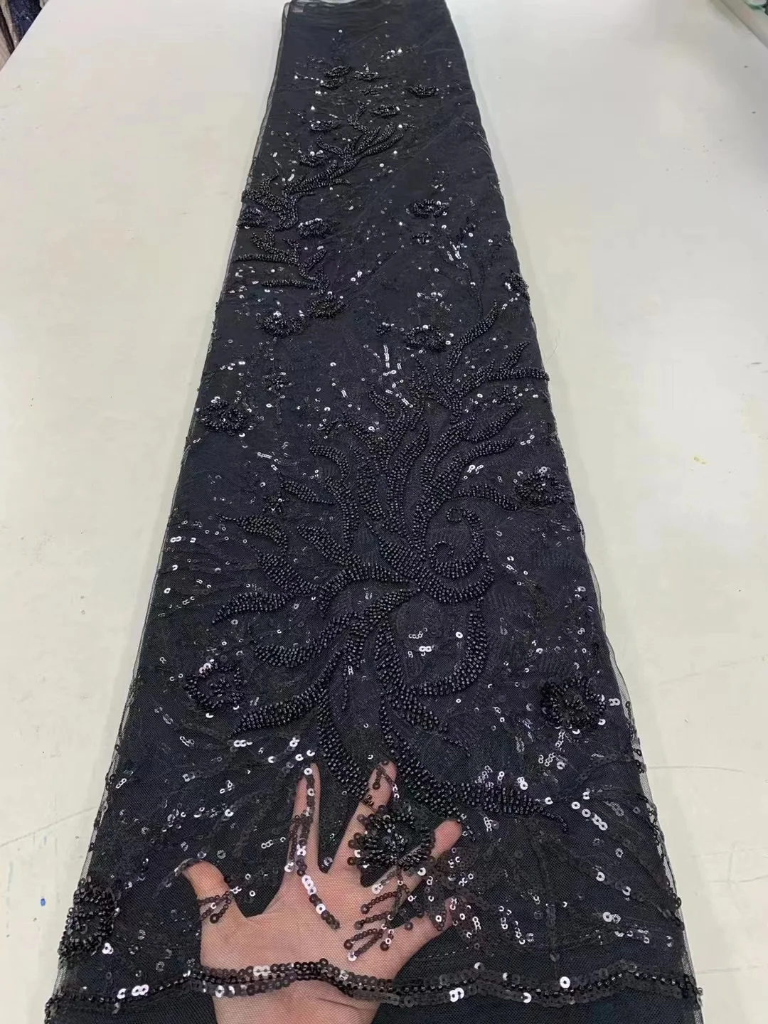 High quality crystal sequin beads Embroidery French tulle net lace African sequin fabric for Ladies party dress wedding PL379-7
High quality crystal sequin beads Embroidery French tulle net lace African sequin fabric for Ladies party dress wedding PL379-7