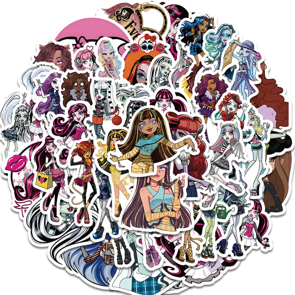 10/30/50pcs Monster High Cartoon Stickers Cool Decals DIY Skateboard Suitcase Guitar Phone Graffiti Sticker for Kids Classic Toy
10/30/50pcs Monster High Cartoon Stickers Cool Decals DIY Skateboard Suitcase Guitar Phone Graffiti Sticker for Kids Classic Toy