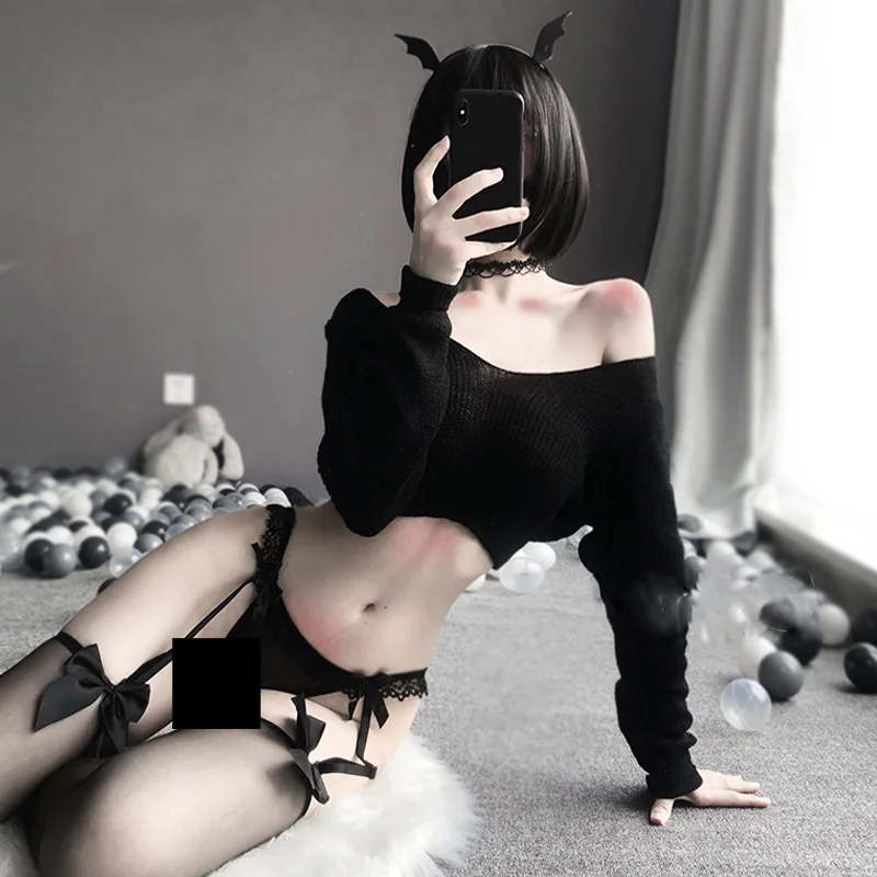 Милое нижнее белье, костюм для косплея ангела, милая форма демона Лолиты, сексуальный короткий трикотажный свитер с V-образным вырезом, пижа...
Милое нижнее белье, костюм для косплея ангела, милая форма демона Лолиты, сексуальный короткий трикотажный свитер с V-образным вырезом, пижа...