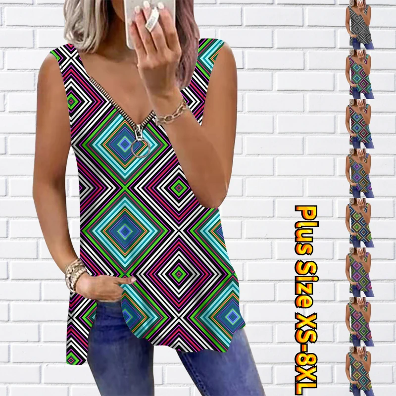 2023 Fashion Beach Boho Streetwear Daily V-Neck Regular Loose Tops Women's Large Size Tank Top 3D Print Sleeveless Vest XS-8XL
2023 Fashion Beach Boho Streetwear Daily V-Neck Regular Loose Tops Women's Large Size Tank Top 3D Print Sleeveless Vest XS-8XL