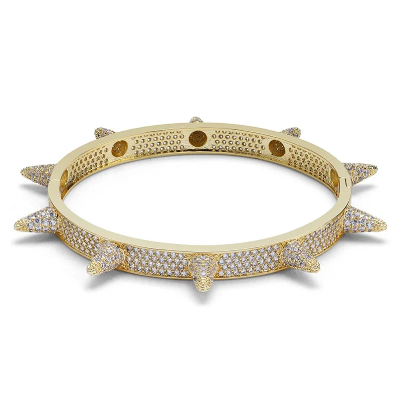 Hot sale Iced Out Rivet Bangle Bracelet in White Gold For Men Women Hip Hop Jewelry
Hot sale Iced Out Rivet Bangle Bracelet in White Gold For Men Women Hip Hop Jewelry