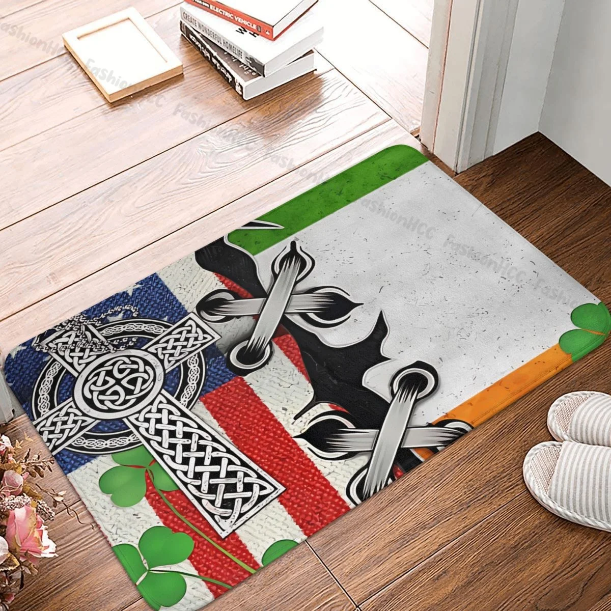 St Patrick's Day Non-slip Doormat Living Room Mat Irish American Cross Shamrock Flag Balcony Carpet Entrance Door Rug Indoor
St Patrick's Day Non-slip Doormat Living Room Mat Irish American Cross Shamrock Flag Balcony Carpet Entrance Door Rug Indoor