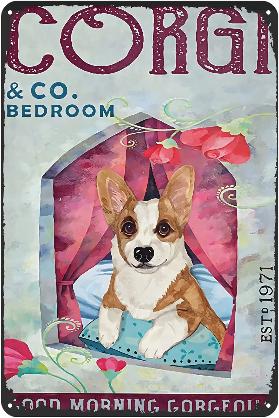 Metal Tin Sign Corgi Dog Good Morning Gorgeous Rustic Decor Vintage Sign Home Kitchen Bar Cafe Club Cave Wall Decor
Metal Tin Sign Corgi Dog Good Morning Gorgeous Rustic Decor Vintage Sign Home Kitchen Bar Cafe Club Cave Wall Decor