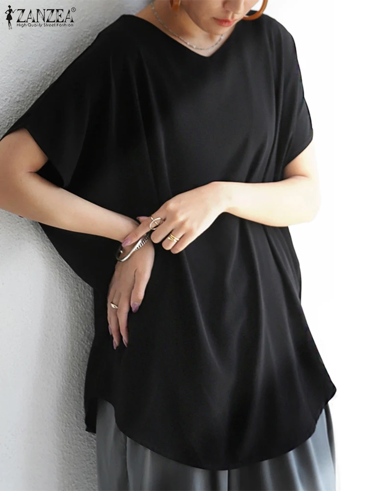 Fashion Summer Blouse Women Stylish V Neck Short Sleeve Tops ZANZEA Elegant Solid OL Shirt Female Tunic Work Blusas Oversize
Fashion Summer Blouse Women Stylish V Neck Short Sleeve Tops ZANZEA Elegant Solid OL Shirt Female Tunic Work Blusas Oversize