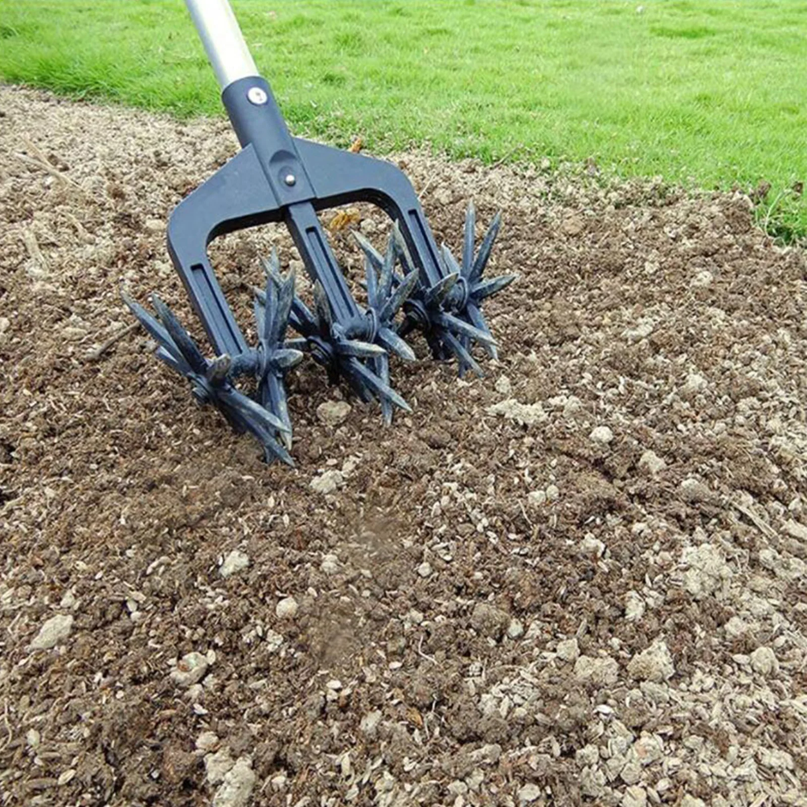 

Garden Rotary Tiller Grass Repair And Seed Planting Tool Labor-saving Rotary Cultivator Soil Turning Tool Cultivate Easily