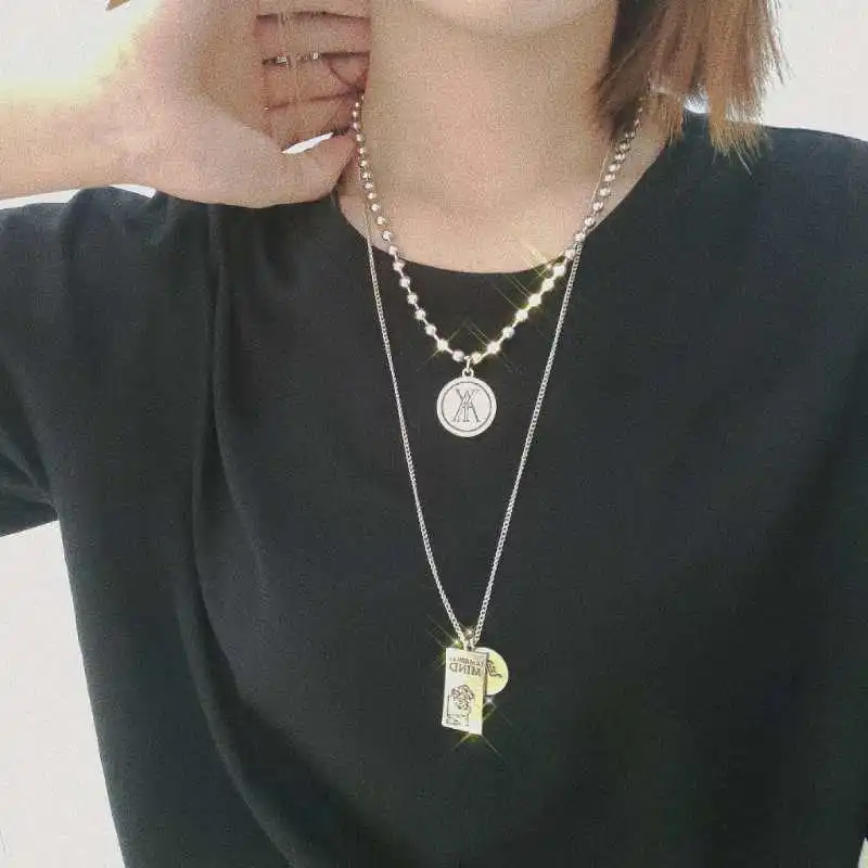 2022 Hip Hop Multilayer Necklace INS Long Coins Titanium Steel Punk Style Pendant Sweater Chain Fashion Accessories
2022 Hip Hop Multilayer Necklace INS Long Coins Titanium Steel Punk Style Pendant Sweater Chain Fashion Accessories