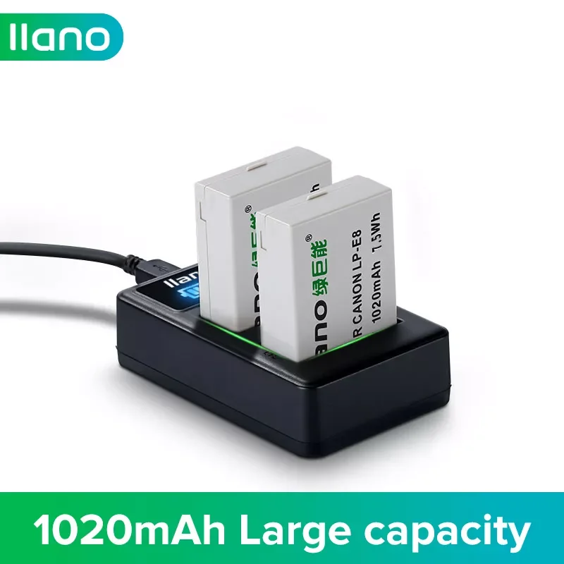LLANO LP-E8 LPE8 Li-ion Battery For Canon EOS Kiss X5 X4 X6 X7 Rebel T3i T2i T4i T5i 600D 550D 650D 700D Digital Cameras Charger
LLANO LP-E8 LPE8 Li-ion Battery For Canon EOS Kiss X5 X4 X6 X7 Rebel T3i T2i T4i T5i 600D 550D 650D 700D Digital Cameras Charger