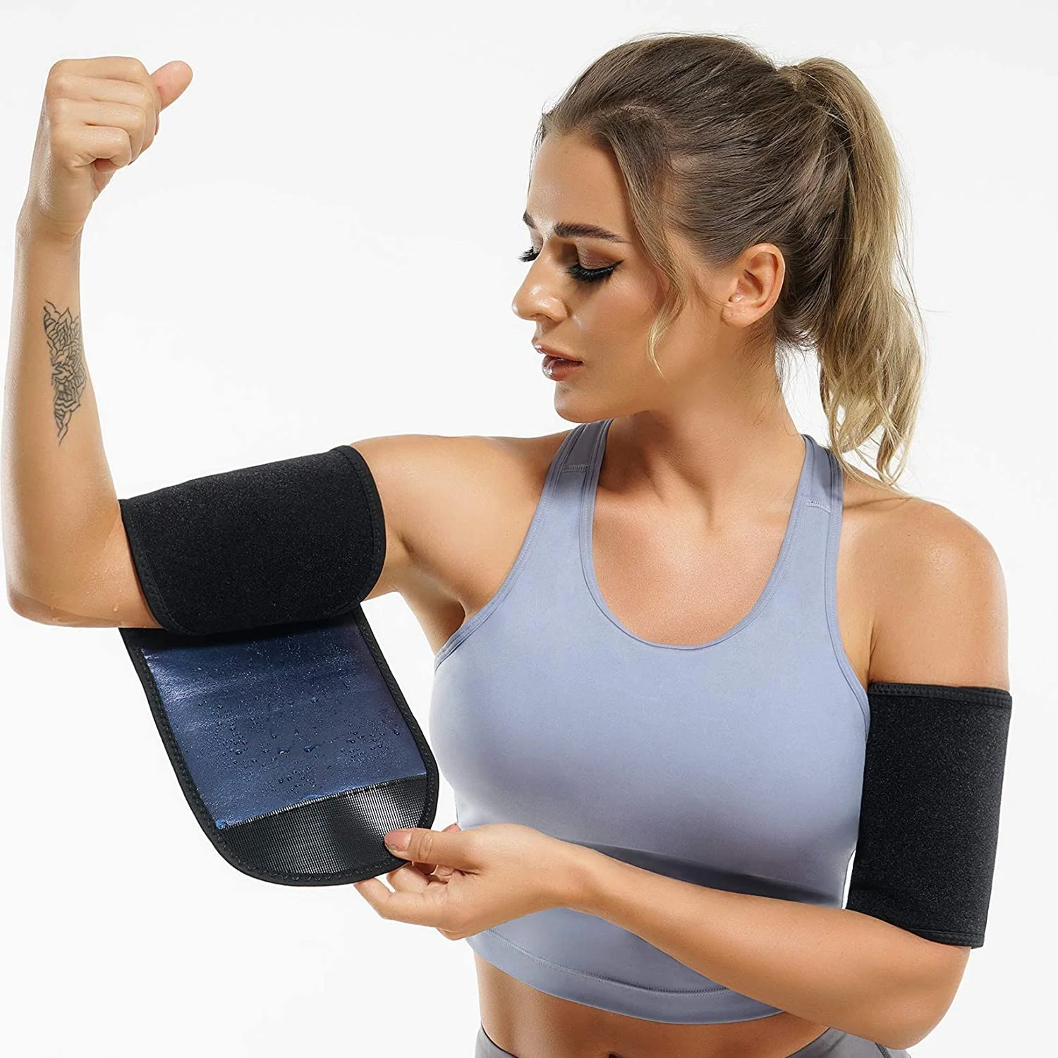 1 pair Arm Trimmers for Women and Men Pair Sauna Sweat Arm Shaper Bands Adjustable Arm Trainer Toner Sleeves for Sports Workout
1 pair Arm Trimmers for Women and Men Pair Sauna Sweat Arm Shaper Bands Adjustable Arm Trainer Toner Sleeves for Sports Workout