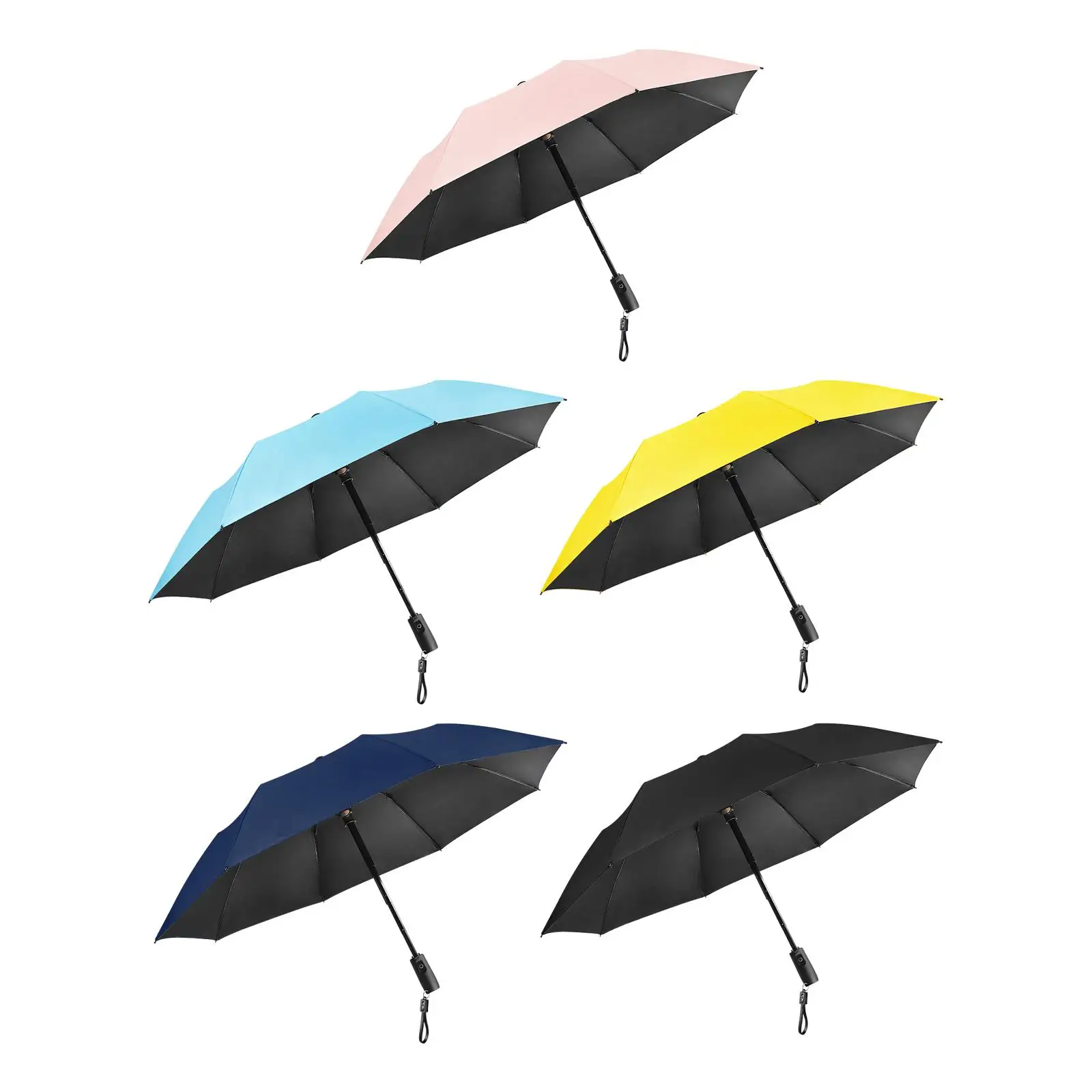 Folding umbrella, 8 rib travel umbrella with personal cooling fan, lighter 
Folding umbrella, 8 rib travel umbrella with personal cooling fan, lighter