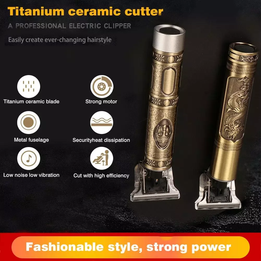 Professional Elektric Hair Clipper Powerful Durable T shape Trimmer Cutter Carving Carbon Fiber Metal Hairdressing Tool
Professional Elektric Hair Clipper Powerful Durable T shape Trimmer Cutter Carving Carbon Fiber Metal Hairdressing Tool