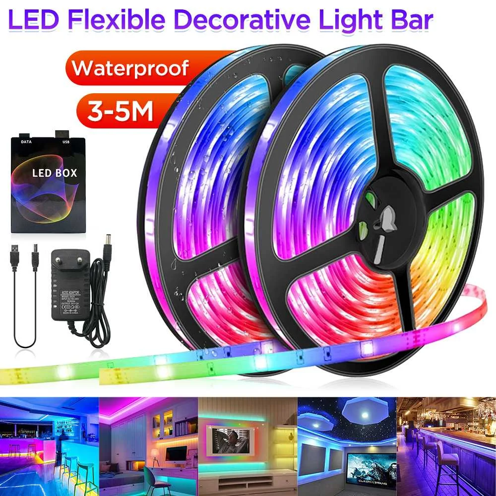 60LED DC5V 2M/3/4M/5M WS2812B 5050 RGB Dream Color USB APP Светодиодная лента для настольного ПК Экранная лампа Декор Подсветка украшения
60LED DC5V 2M/3/4M/5M WS2812B 5050 RGB Dream Color USB APP Светодиодная лента для настольного ПК Экранная лампа Декор Подсветка украшения
