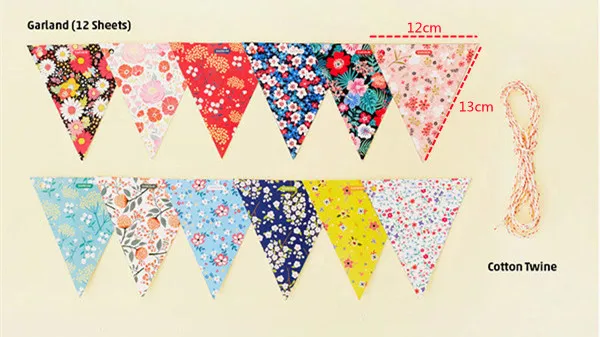 Бумажные флажки с цветочным принтом 12 шт.
Бумажные флажки с цветочным принтом 12 шт.