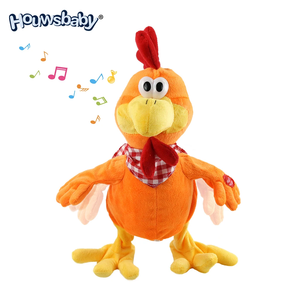 Houwsbaby Squawking Chicken Musical Stuffed Animal Walking Singing and Waving Rooster Electronic Plush Toy, 14.5 inches 
Houwsbaby Squawking Chicken Musical Stuffed Animal Walking Singing and Waving Rooster Electronic Plush Toy, 14.5 inches