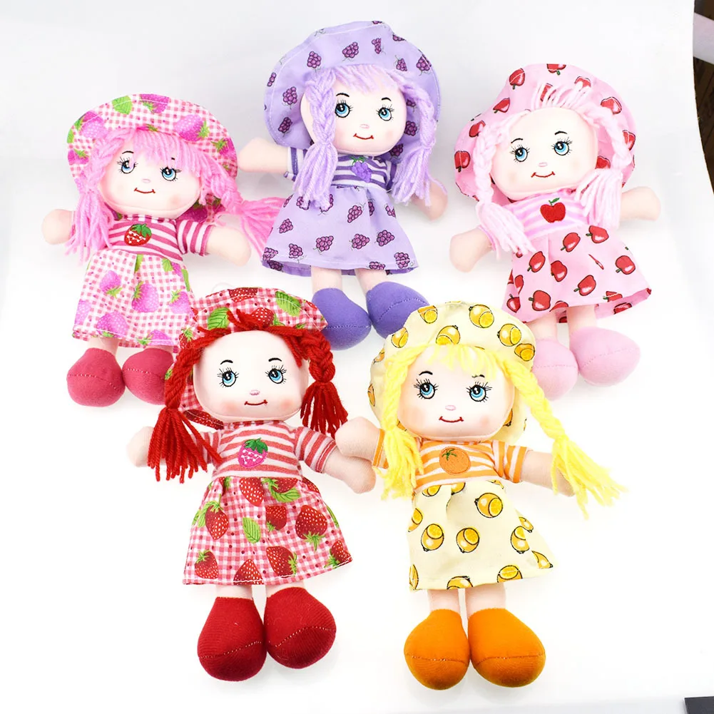 

Мультяшные искусственные плюшевые игрушки, креативные милые тканевые куклы в шляпах, фруктовая одежда, куклы для девочек, подарок на день рождения и Рождество