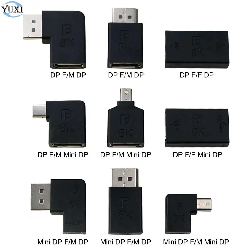 YuXi Displayport 1.4V To Mini DP Adapter Right Angled DP 8k/60Hz 4k 2K/165Hz 90 Degree Angle Displayport 1.4 Converter
YuXi Displayport 1.4V To Mini DP Adapter Right Angled DP 8k/60Hz 4k 2K/165Hz 90 Degree Angle Displayport 1.4 Converter