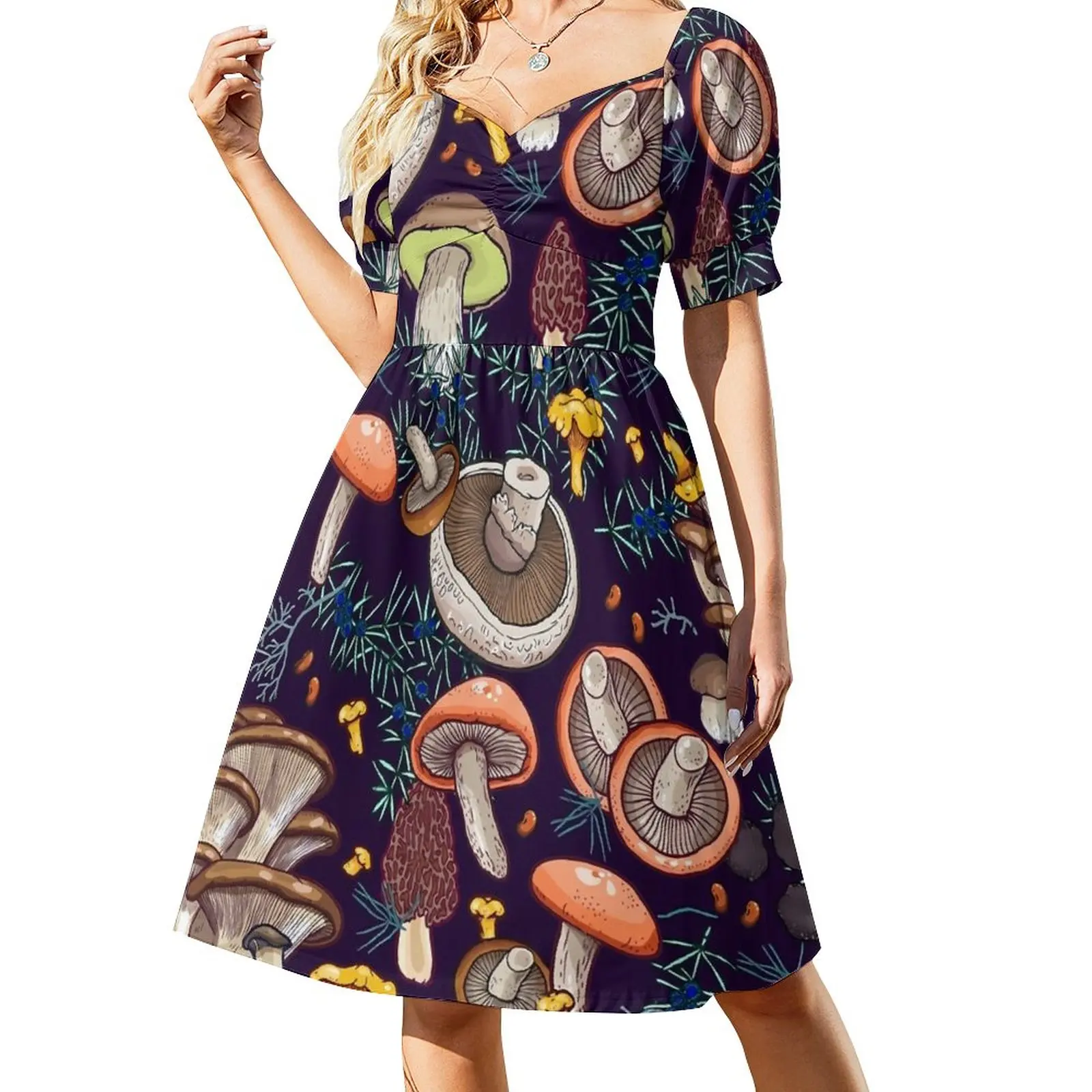 Dark Dream Forest Dress Mushroom Print Beach Dresses Summer Korean Fashion Casual Dress Custom Vestido Big Size 4XL 5XL
Dark Dream Forest Dress Mushroom Print Beach Dresses Summer Korean Fashion Casual Dress Custom Vestido Big Size 4XL 5XL