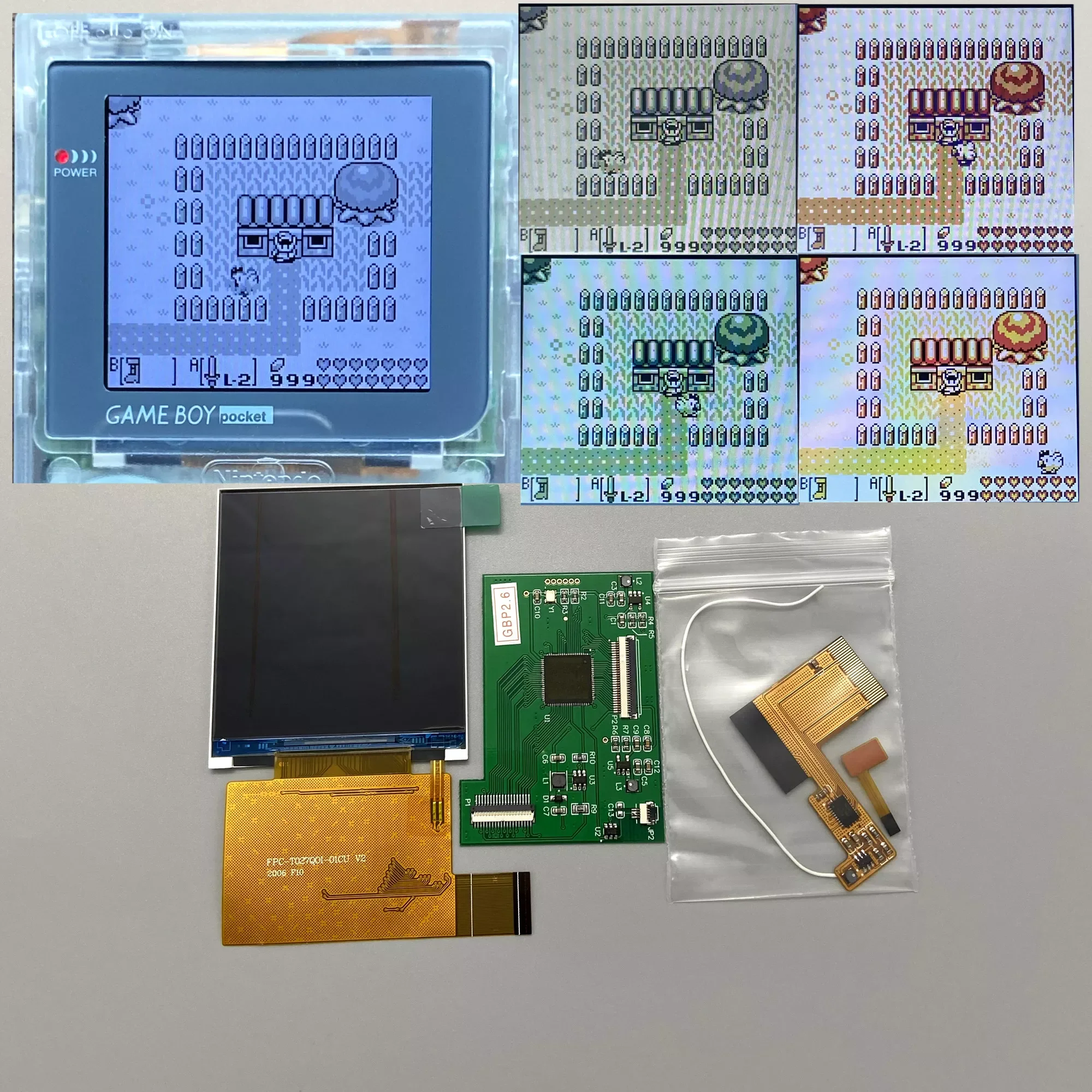 Easy to install 2.6 "original size IPS high brightness LCD screen is suitable for Nintendo Gameboy pocket GBP
Easy to install 2.6 "original size IPS high brightness LCD screen is suitable for Nintendo Gameboy pocket GBP