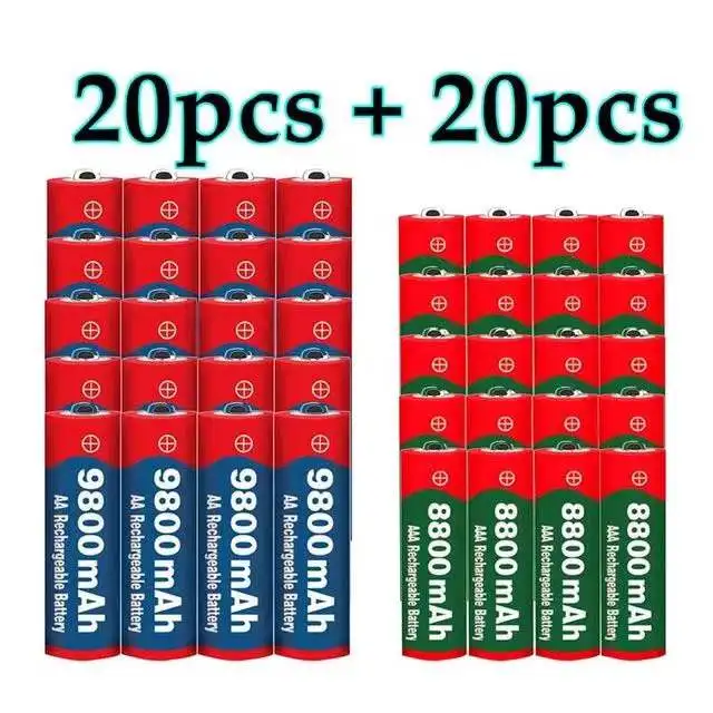 2023 New 1.5V AA 9800 mAh+1.5V AAA 8800 mAh Alkaline1.5V Rechargeable Battery For Clock Toys Camera battery
2023 New 1.5V AA 9800 mAh+1.5V AAA 8800 mAh Alkaline1.5V Rechargeable Battery For Clock Toys Camera battery