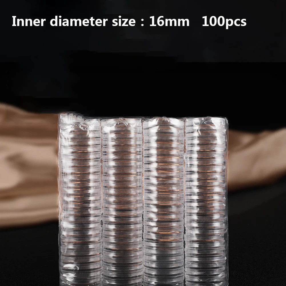 100pcs 16mm Commemorative Coins Collection Slab Display Round Coin Capsules Storage Case Transparent Plastic Small Round Boxes
100pcs 16mm Commemorative Coins Collection Slab Display Round Coin Capsules Storage Case Transparent Plastic Small Round Boxes