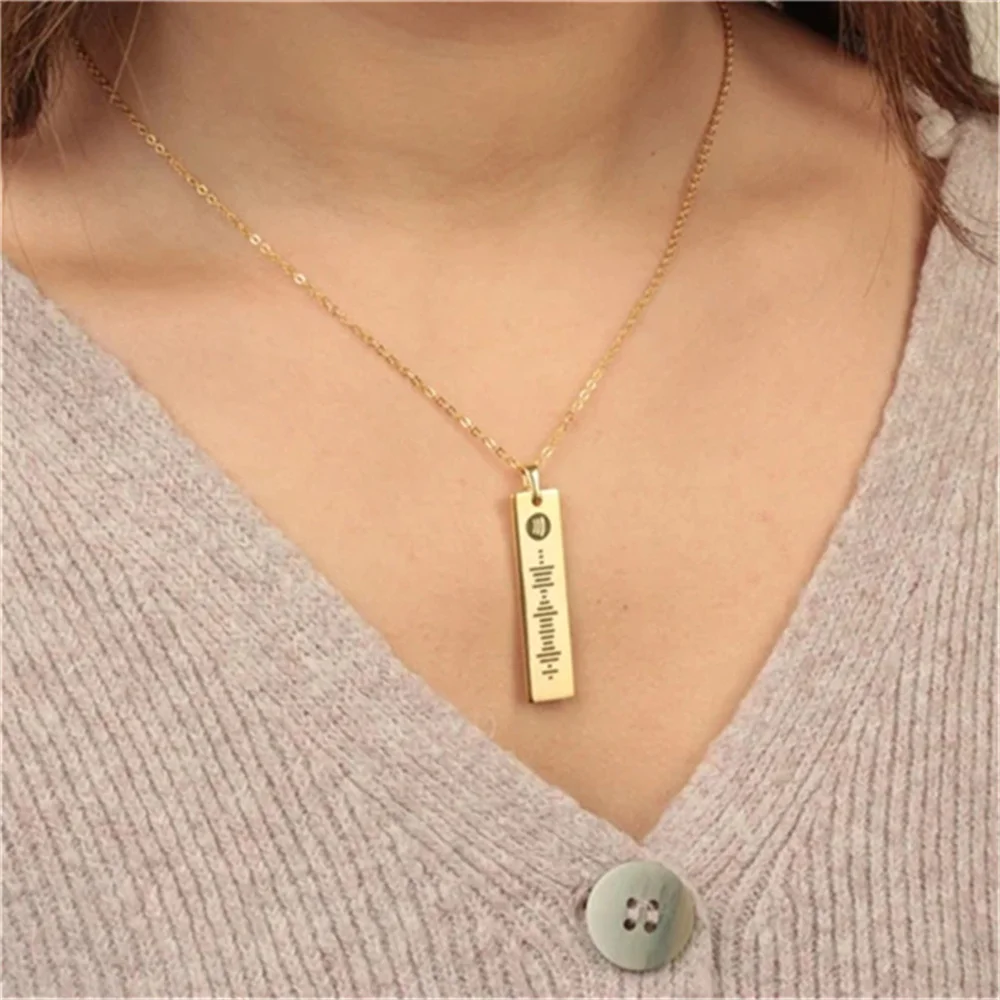 Custom Engrave Music Spotify Code Necklace Personalized Women Men Jewelry Gift Stainless Steel Square Pendant Gold Necklace Gift
Custom Engrave Music Spotify Code Necklace Personalized Women Men Jewelry Gift Stainless Steel Square Pendant Gold Necklace Gift