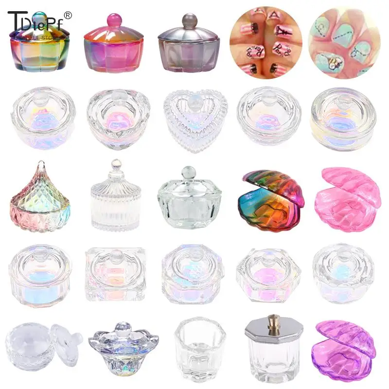 1*Rainbow Crystal Glass Acrylic Acrylic Powder Liquid Nail Cup with Lid Glass Cup Dish Powder Bowl For Manicure Holder Equipment
1*Rainbow Crystal Glass Acrylic Acrylic Powder Liquid Nail Cup with Lid Glass Cup Dish Powder Bowl For Manicure Holder Equipment