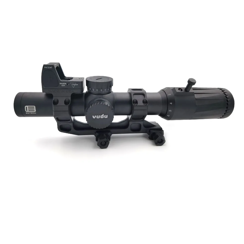 Airsoft VUDU 1-6X24mm FFP LPVO Scope SR1 с красной перекрестной сеткой и RMR Combo
Airsoft VUDU 1-6X24mm FFP LPVO Scope SR1 с красной перекрестной сеткой и RMR Combo