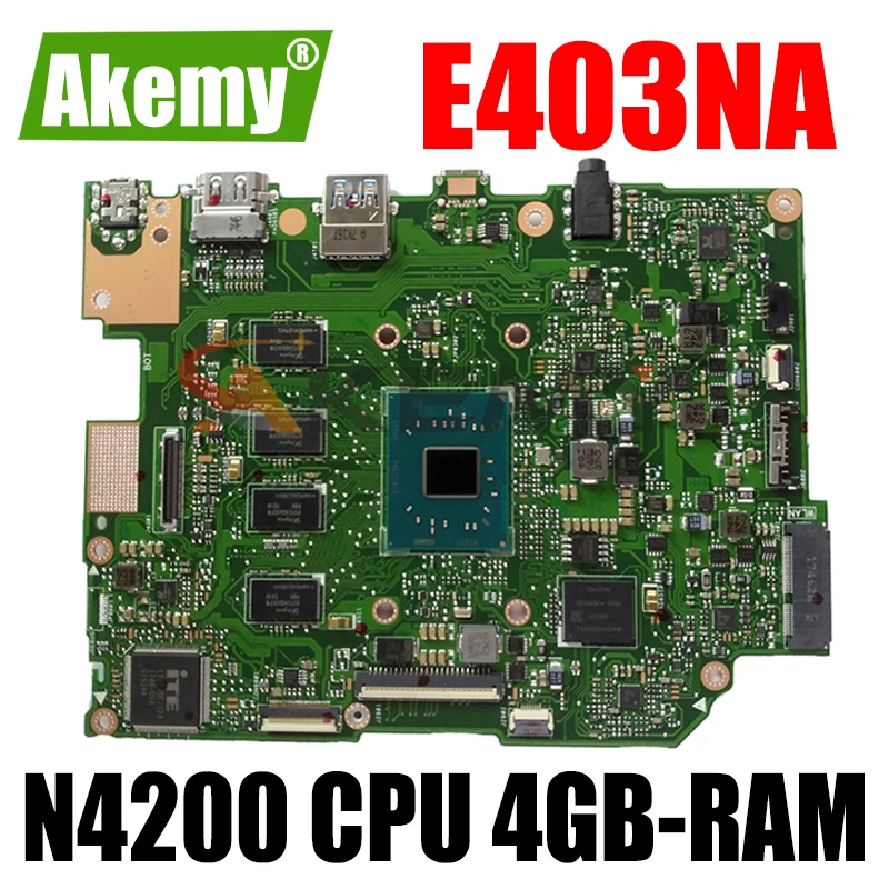 Материнская плата Akemy E403NA для ноутбука ASUS VivoBook E403NA E403N, оригинальная материнская плата 4GB-RAM 32G-SSD Pentium N4200 CPU
Материнская плата Akemy E403NA для ноутбука ASUS VivoBook E403NA E403N, оригинальная материнская плата 4GB-RAM 32G-SSD Pentium N4200 CPU