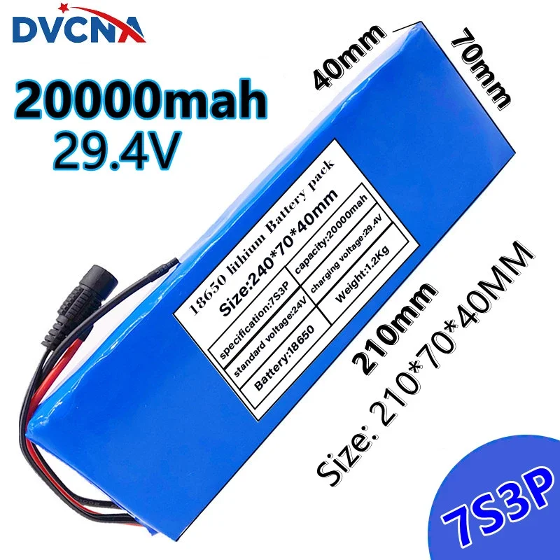 24V 20Ah 7s3p 18650 battery lithium battery 24v 20000mAh electric bicycle moped electric lithium ion Battery pack + Charger
24V 20Ah 7s3p 18650 battery lithium battery 24v 20000mAh electric bicycle moped electric lithium ion Battery pack + Charger