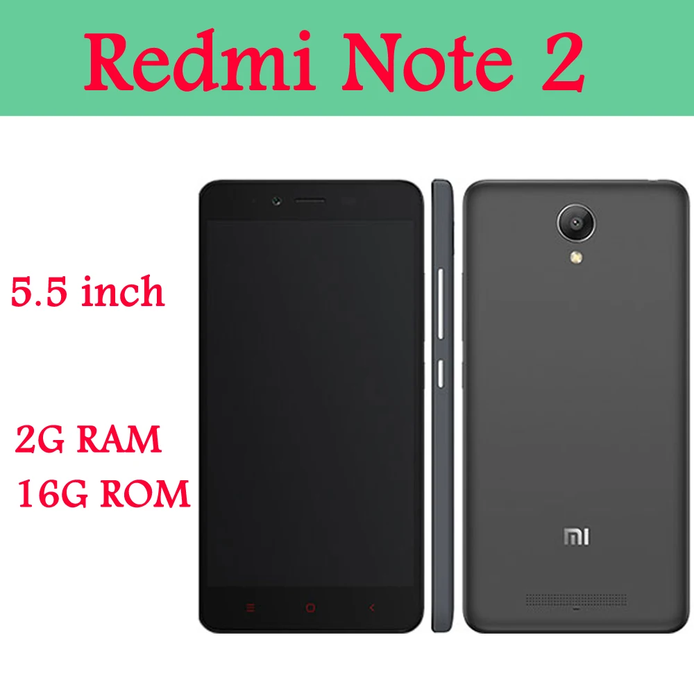 

2G RAM 16G ROM Xiaomi redmi Note 2 Android 13MP global version 5.5INCH octa core Smartphones mobile phone unlocked GPS celulares