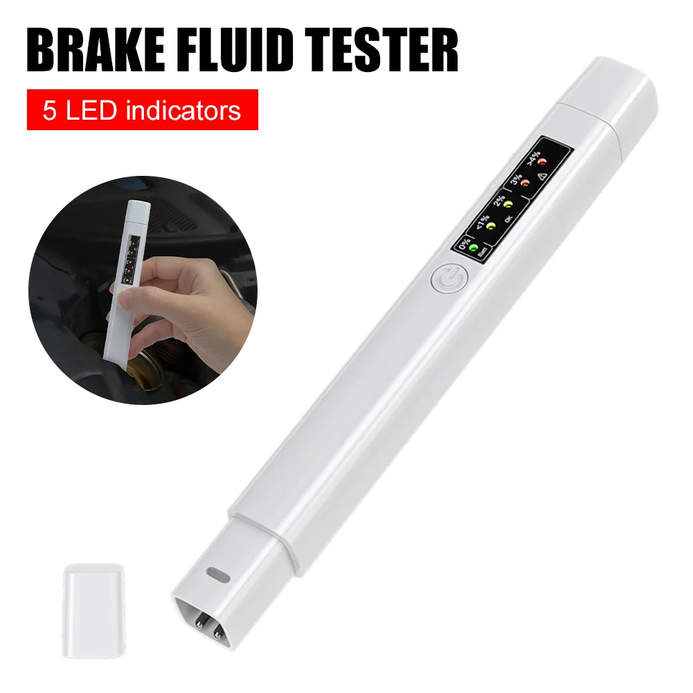 Car Brake Fluid Tester Brake Oil Detection Pen 5 LED Indicator Brake Fluid Diagnostic Tool for DOT3 DOT4 DOT5 Brake Fluid
Car Brake Fluid Tester Brake Oil Detection Pen 5 LED Indicator Brake Fluid Diagnostic Tool for DOT3 DOT4 DOT5 Brake Fluid