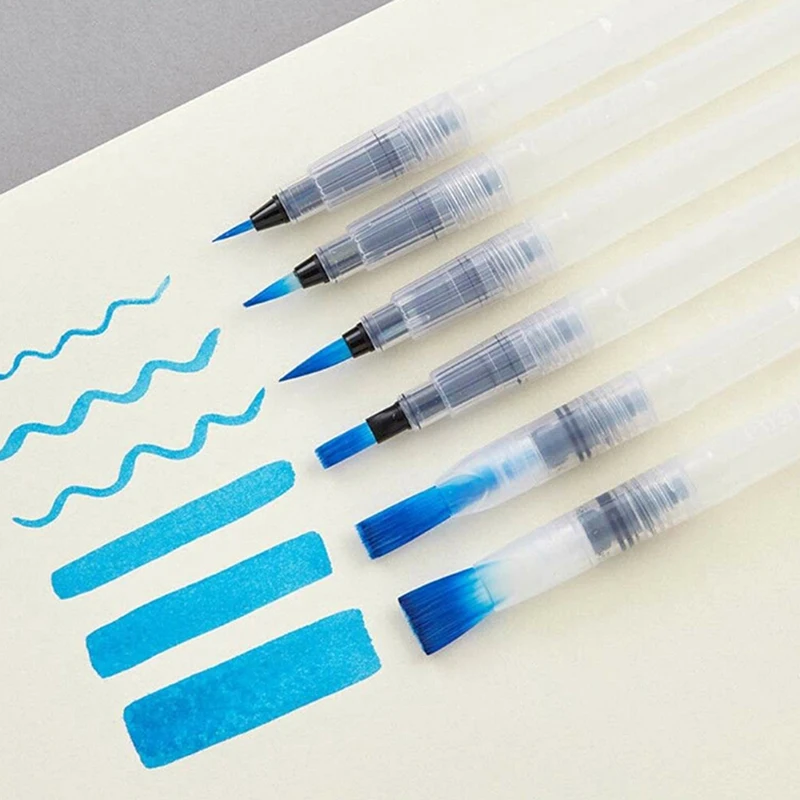 6 PCS Set Water Paint Soft Brush Pen Watercolor Brush Pen refillable Nylon Brush Tip Pen For Painting Drawing Art Supplies
6 PCS Set Water Paint Soft Brush Pen Watercolor Brush Pen refillable Nylon Brush Tip Pen For Painting Drawing Art Supplies
