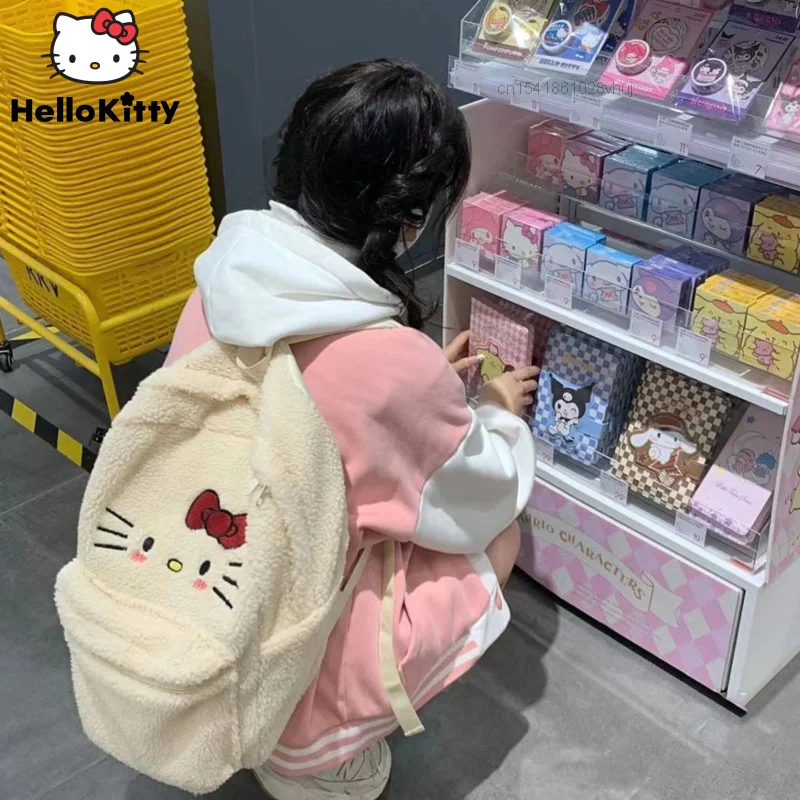 Sanrio, Hello Kitty плюшевый рюкзак Y2k Lolita Kawaii Мультфильм большая емкость для женщин хранение для покупок Осень Зима Школьная сумка для девочек
Sanrio, Hello Kitty плюшевый рюкзак Y2k Lolita Kawaii Мультфильм большая емкость для женщин хранение для покупок Осень Зима Школьная сумка для девочек