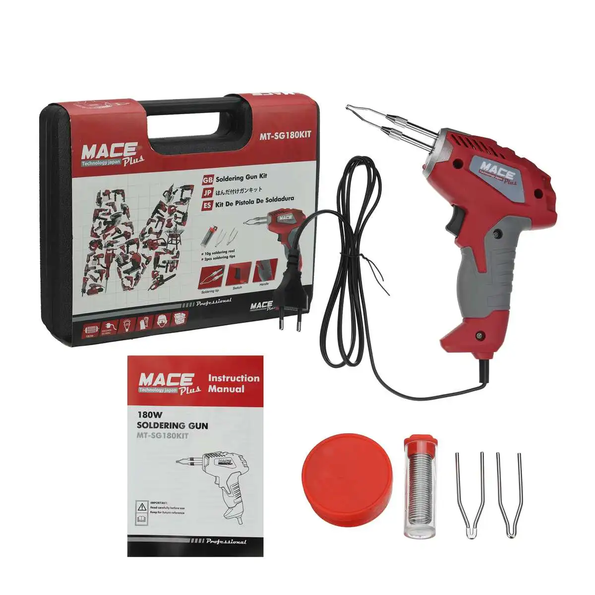 180W Fast Thermoelectric Soldering Iron 220-240V Welding Torch European Plug High Power Soldering Tool For Chip Solding
180W Fast Thermoelectric Soldering Iron 220-240V Welding Torch European Plug High Power Soldering Tool For Chip Solding