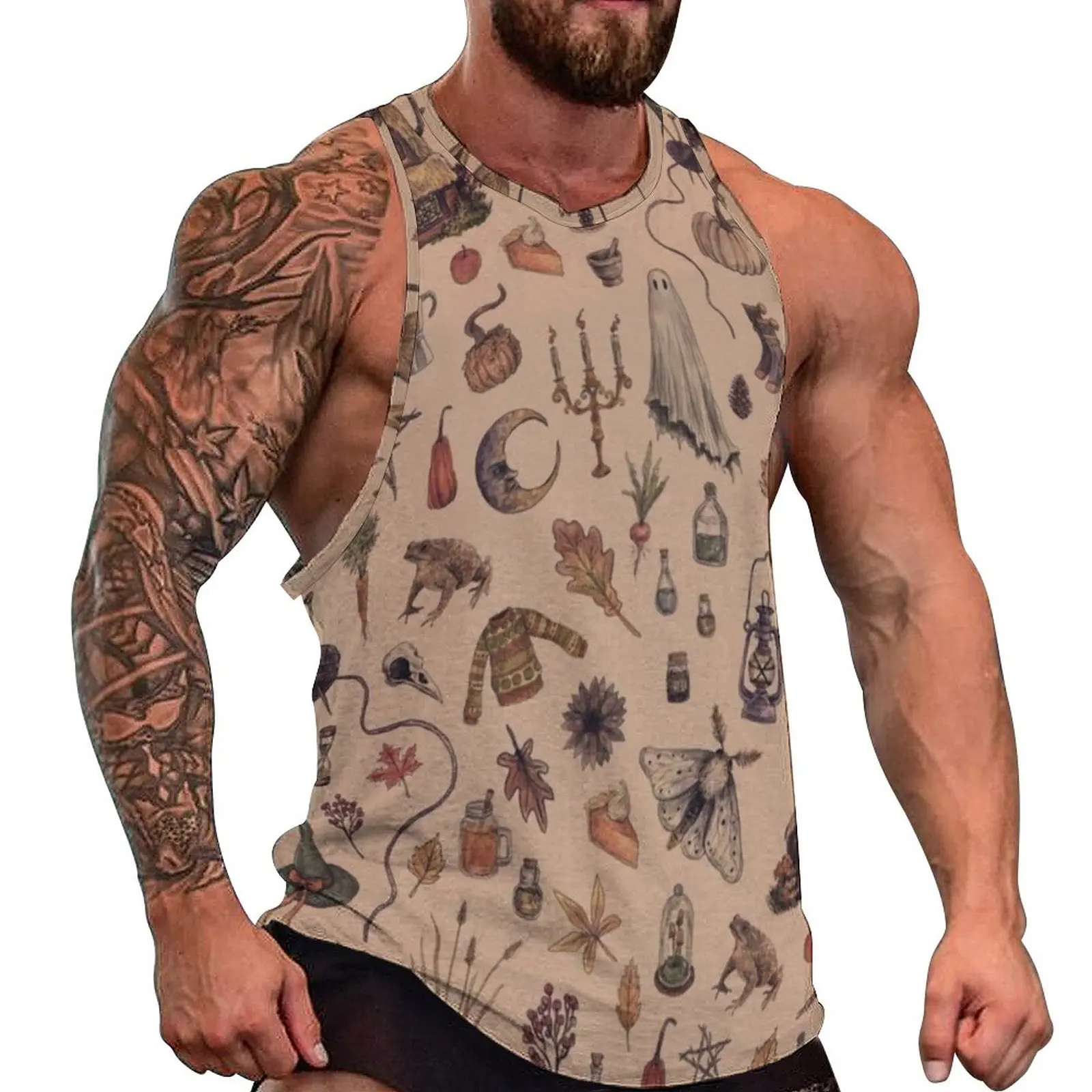 Повседневная майка на Хэллоуин, страшные жуткие топы для тренировок, мужские Модные жилеты без рукавов на заказ, яркие
Повседневная майка на Хэллоуин, страшные жуткие топы для тренировок, мужские Модные жилеты без рукавов на заказ, яркие