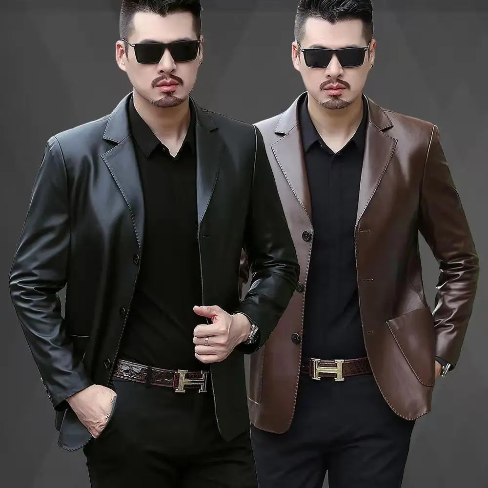 Spring And Autumn New Young And Middle-Aged Men's PU Leather Thin Solid Color Casual Wild Coat Men's Clothing Jackets For Men
Spring And Autumn New Young And Middle-Aged Men's PU Leather Thin Solid Color Casual Wild Coat Men's Clothing Jackets For Men