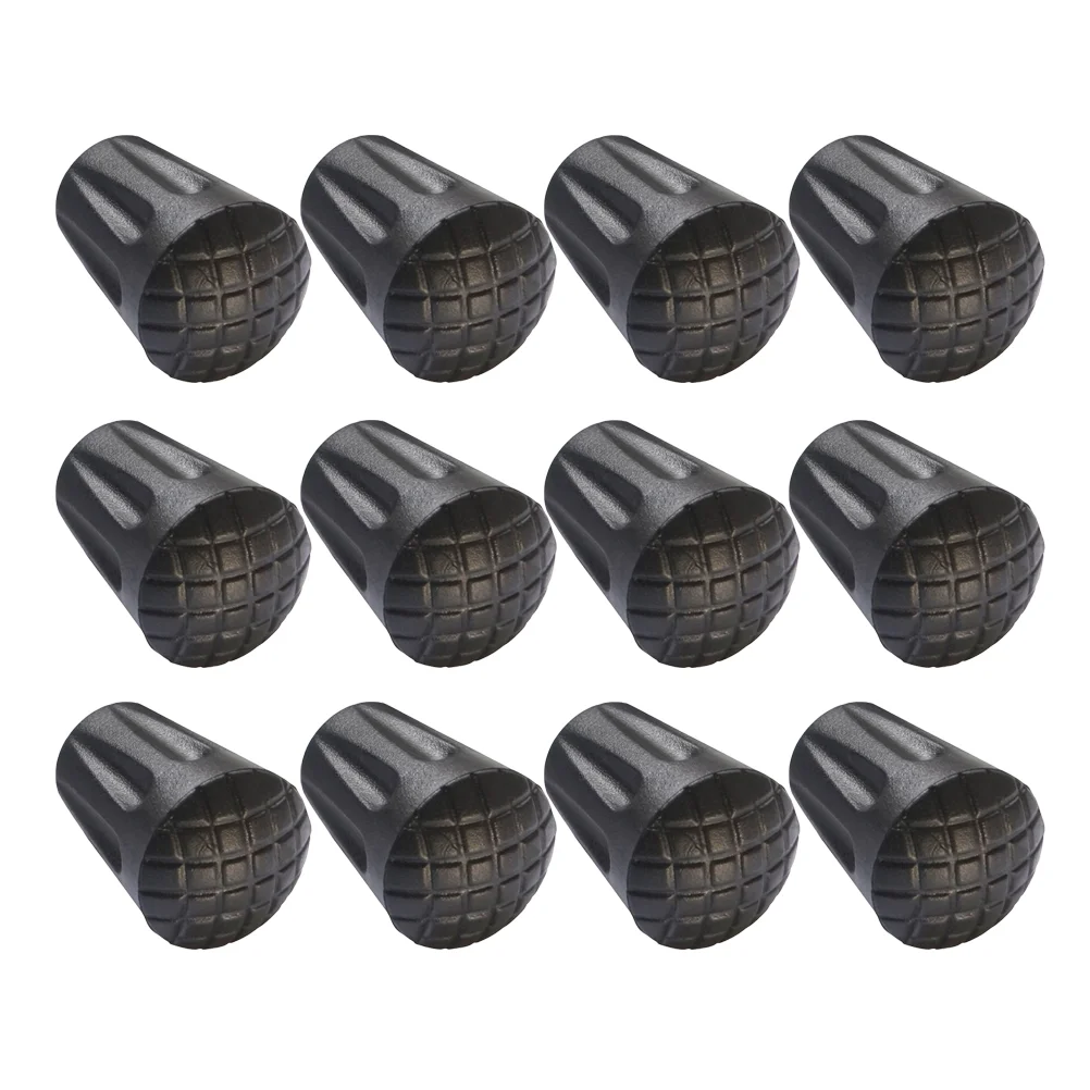 12 Pcs 3.3cm Walking Hiking Sticks End Cover Tips Anti-skid Crutch Tips (Black) 
12 Pcs 3.3cm Walking Hiking Sticks End Cover Tips Anti-skid Crutch Tips (Black)
