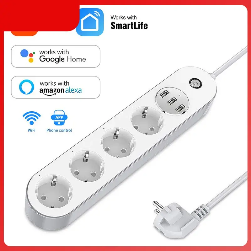 Timing Function Wifi Smart Power Strip Outlet Plug App Remote Control 4 Eu Outlets With Usb Port Smart Plug Smart Home
Timing Function Wifi Smart Power Strip Outlet Plug App Remote Control 4 Eu Outlets With Usb Port Smart Plug Smart Home