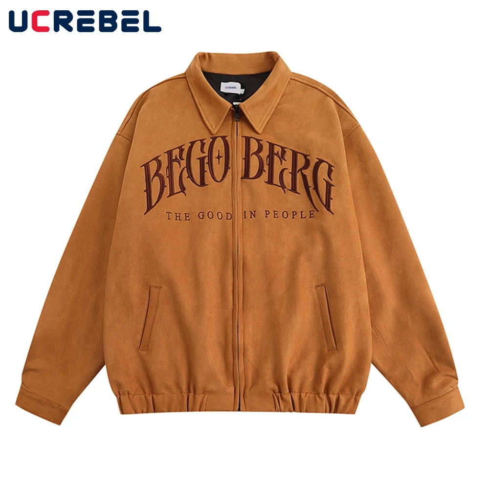 Letter Embroidery Suede Jacket Mens Autumn Winter Streetwear Lapel Loose Casual Drop Shoulder Long Sleeve Zipper Outerwear Men
Letter Embroidery Suede Jacket Mens Autumn Winter Streetwear Lapel Loose Casual Drop Shoulder Long Sleeve Zipper Outerwear Men