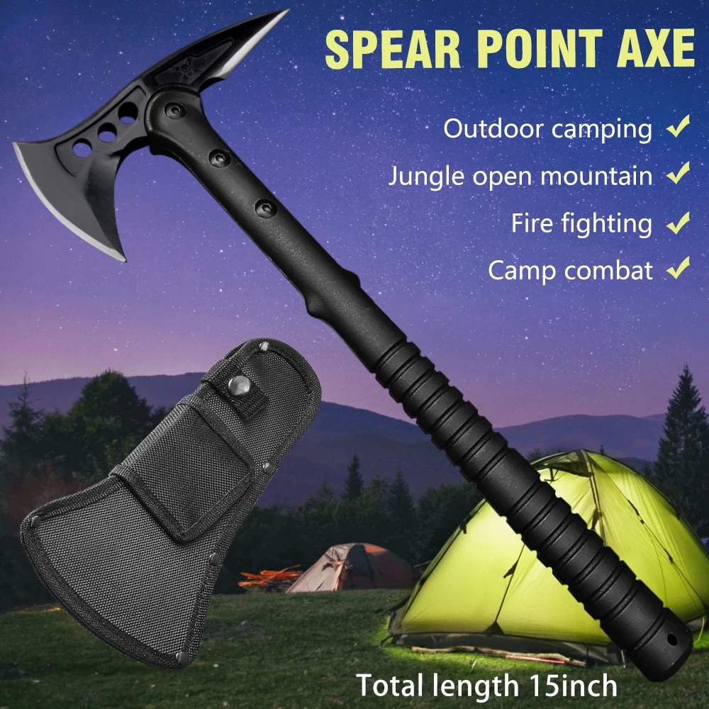 Multifunctional Axe Pointed Tail Axe Outdoor Multifunctional Tool Stainless Steel Hoe Camping Safety Tourism Self Defense
Multifunctional Axe Pointed Tail Axe Outdoor Multifunctional Tool Stainless Steel Hoe Camping Safety Tourism Self Defense