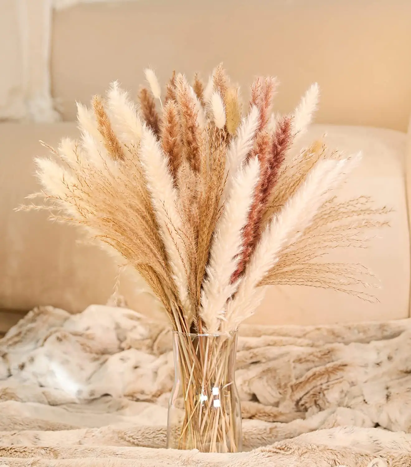 85Pcs Boho Home Decor Dried Flowers Arrangements White & Natural Pampas Grass, Reed, Bunny Tails Trockenblumen Dekoration
85Pcs Boho Home Decor Dried Flowers Arrangements White & Natural Pampas Grass, Reed, Bunny Tails Trockenblumen Dekoration