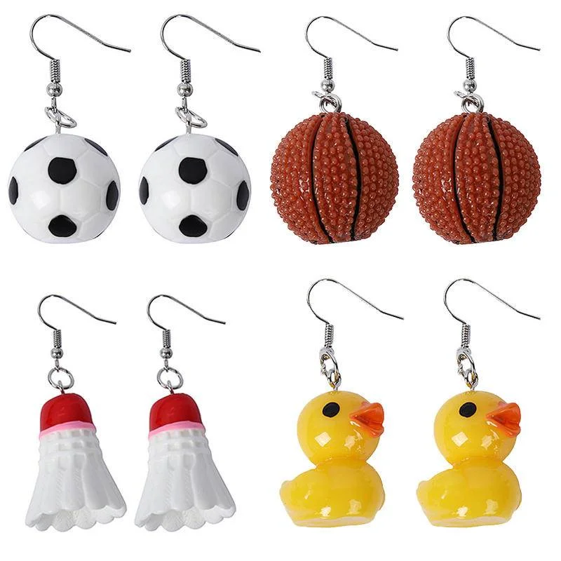 Mini Simulation Duck Football Basketball Sport Earrings for Women Lady Resin Ear Wear Accessories
Mini Simulation Duck Football Basketball Sport Earrings for Women Lady Resin Ear Wear Accessories