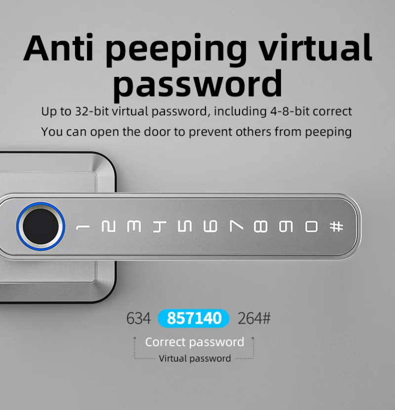 Замок дверной из цинкового сплава Tuya Ttlock APP со сканером отпечатков пальцев
Замок дверной из цинкового сплава Tuya Ttlock APP со сканером отпечатков пальцев