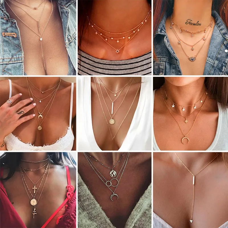 New Bohemian Multilayer Cross Gold Pendant Necklaces For Women Punk Choker Necklaces 2021 Trend Fashion Words Jewelry Party Gift
New Bohemian Multilayer Cross Gold Pendant Necklaces For Women Punk Choker Necklaces 2021 Trend Fashion Words Jewelry Party Gift